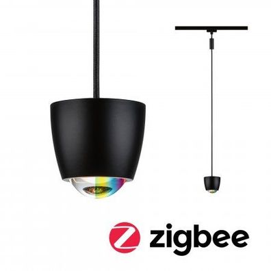 Paulmann 95684 URail LED Pendel Tyros Zigbee RGBW 230V Schwarz matt
