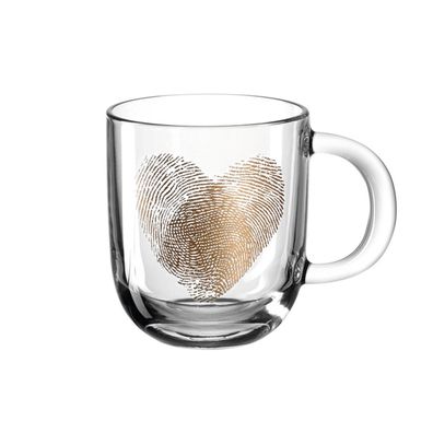 Leonardo 046449 Henkeltasse Emozione mit Herz & Fingerprint