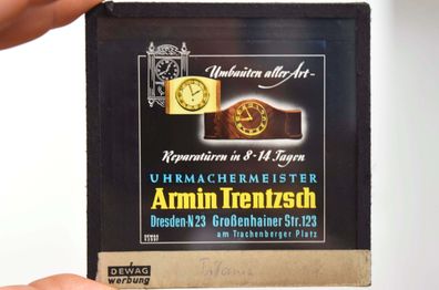 Kinowerbung Reklame Armin Trentzsch Uhrmacher Dresden Großenhainer Straße 123