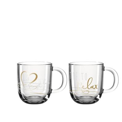 Leonardo 025603 Henkelbecher Set Relax aus Glas