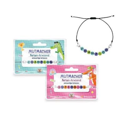 Trendhaus ABC-5 Perlen Armband Mutmacher 2fach sortiert