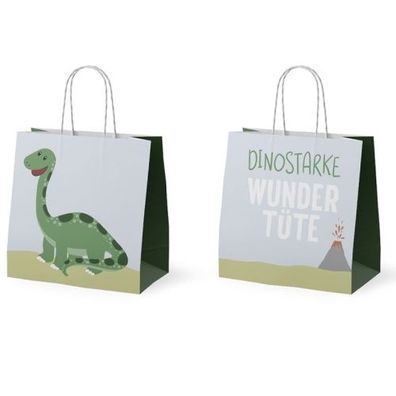 Geschenktragetasche Dino Wundertüte - 15 x 15 x 8 cm