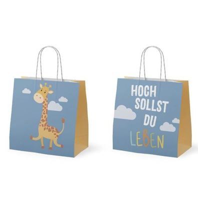 Geschenktragetasche Giraffe - Hoch sollst du leben