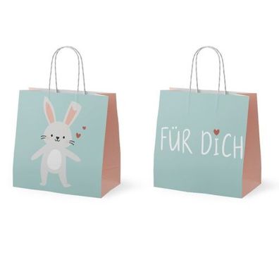 Geschenktragetasche Hase - Hoch 15 x 15 x 8 cm