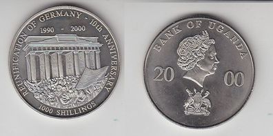 1000 Shillings Nickel Münze Uganda Brandenburger Tor 1990-2000 (113095)