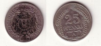 25 Pfennig Nickel Münze Deutsches Reich 1910 A Jäger 18 (106123)