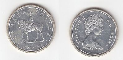 1 Dollar Silber Münze Kanada Berittene Nordwest Polizei 1873-1973 (113122)