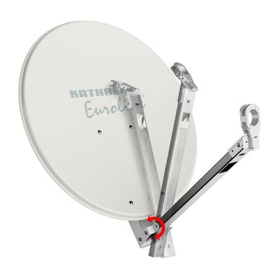 Sat-Anlage KEA 650 G, weiß mit klappbarem LNB-Arm
