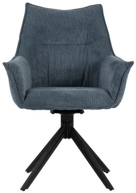 Diningsessel Ginosa - drehbar - blau