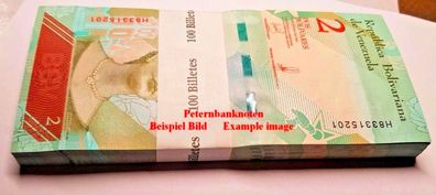 Venezuela Bundle 100 x 2 Bolivares 2018 #640 Unc. P 101