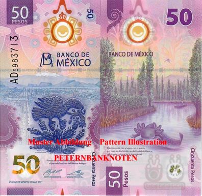 MEXIKO / MEXICO 50 Pesos 2021 Polymer Unc P New 6445#