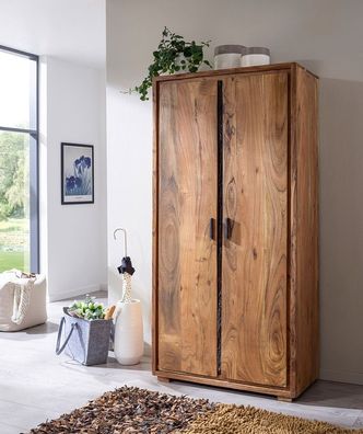 Garderobenschrank 88x180cm 'Sadar' Akazie massiv