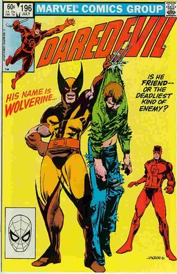 Daredevil # 196 (Wolverine guest-stars) (Larry Hama) (USA, 1983)
