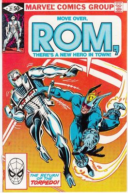 ROM (Spaceknight) # 21 (guest: Torpedo) (Sal Buscema) (USA, 1981)