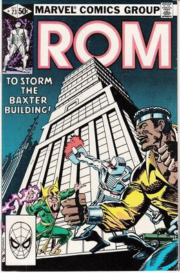 ROM (Spaceknight) # 23 (guests: Powerman, Iron Fist) (Sal Buscema) (USA, 1981)