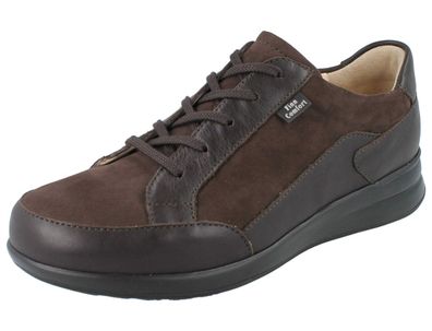 FINN Comfort Prato Damen Halbschuhe Schnürschuhe Sneaker dunkelbraun Leder
