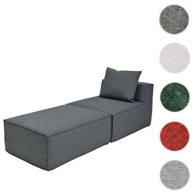 Chaiselongue/Zubehör für Sofa HWC-O54, Sessel Ottomane Stoff 300g/m² 63x75x194cm