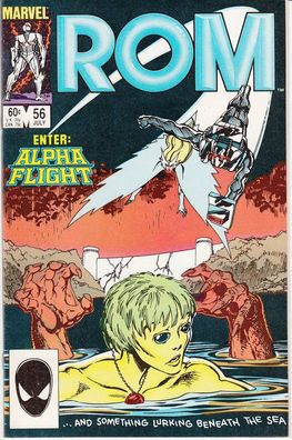 ROM (Spaceknight) # 56 (guests: Alpha Flight) (Mark Bright) (USA, 1984)