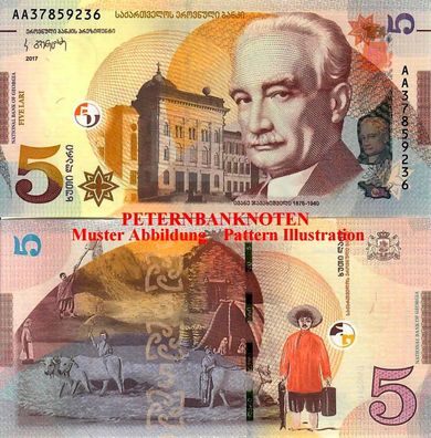 Georgien / Georgia 5 Lari 2017 Unc. P 76 6395#