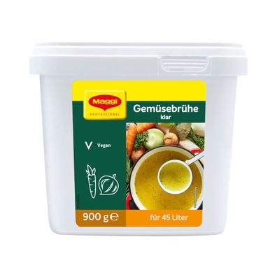 Maggi Klare Gemüsebrühe für Suppen oder Eintöpfe vegan Gastro Box 900g