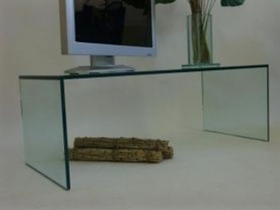 Glas Couchtisch Glastisch Lowboard TV Konsole Basic long 4 verschiedenen Glassorten