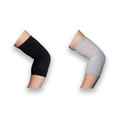 2 Stück Ellenbogenwärmer Gelenkwärmer Bandage Armwärmer schwarz oder grau
