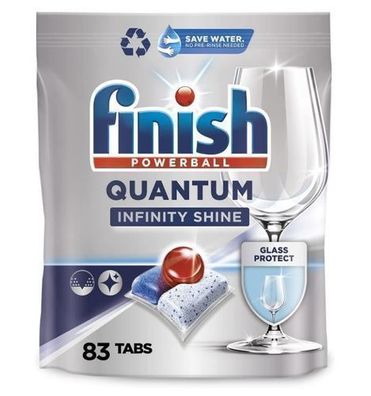 Finish Quantum Infinity Shine Geschirrspueltabs, 83 Stueck