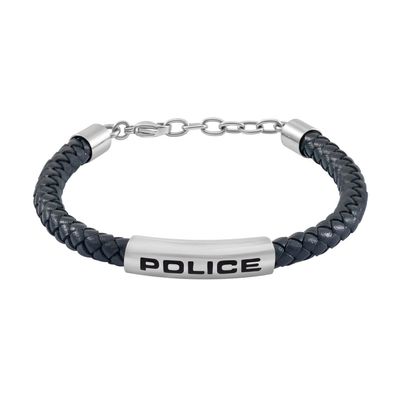 Police Schmuck Herren Leder-Armband Skyfall Dunkelblau PEAGB0079601