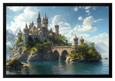 Fußmatte Schloß auf Insel F2654 75x50 cm