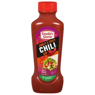 Gouda´s Glorie Sweet & Spicy Chili Dip Sauce 16x 850ml Squeeze würzig pikant vegan