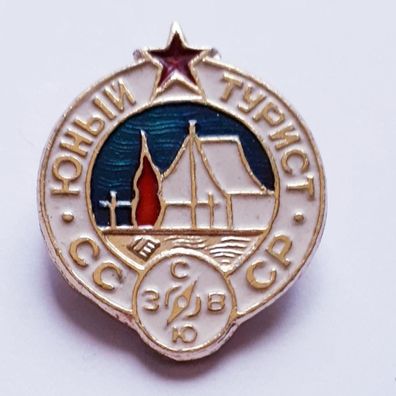 Anstecker Junger Tourist