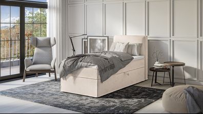 Uma - Modernes Boxspringbett mit Topper und Bettkästen