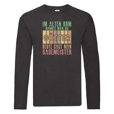 Im Alten Rom: Bademeister | Rettungsschwimmer Long Sleeve Schwarz