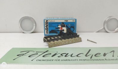 Märklin H0 M-Gleis 7191 1x Prellbock / mit Beleuchtung / OVP blau