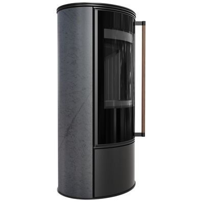 KRATKI ERIK Ø150 5,5 kW Keramikofen Grafite SATIN Stahldeckel Jatoba Griff