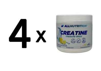 4 x Allnutrition Creatine Muscle Max, Lemon - 250g