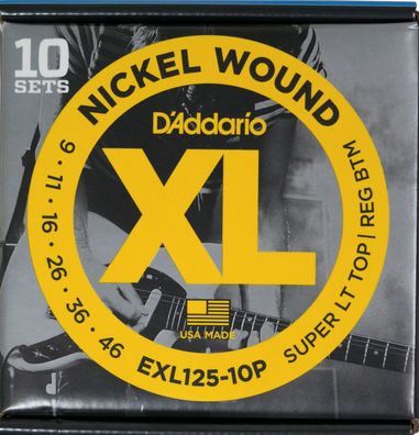 DAddario EXL125-10P Electric 10 Sets