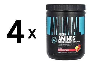 4 x Universal Nutrition Animal Juiced Aminos, Fruit Punch - 375g