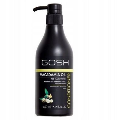 Gosh Macadamia-Oel Intensiv Haarspuelung 450ml - Pflegende Spuelung fuer seidigen Gl