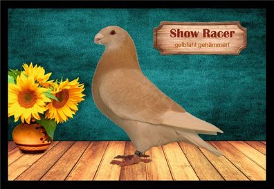 Fußmatte Schmutzfangmatte Tauben Show Racer gelbfahl geh. F2251 75x50 cm