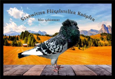 Fußmatte Schmutzfangmatte Tauben Starwitzer Flügelsteller-Kröpfer b. geh. F2262 6