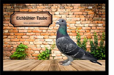 Fußmatte Schmutzfangmatte Tauben Eichbühler Taube blau geh. F2075 60x40 cm