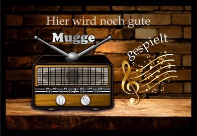 Fußmatte Schmutzfangmatte Hier wird noch gute Mugge gespielt F1045 60x40 cm