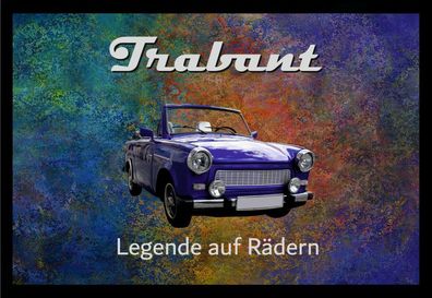 Fußmatte Schmutzfangmatte Trabant Legende auf Rädern F1035 75x50 cm