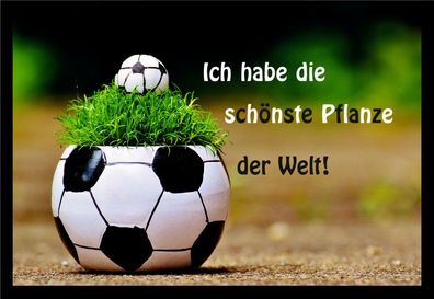 Fußmatte Schmutzfangmatte Fußball schönste Pflanze der Welt F995 75x50 cm