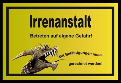 Fußmatte Schmutzfangmatte Merkst Irrenanstalt Belästigungen F952 75x50 cm