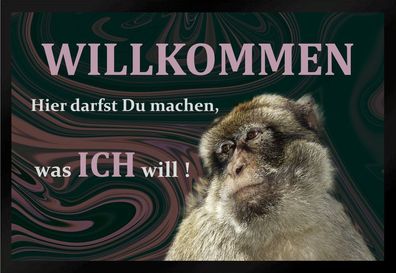 Fußmatte Schmutzfangmatte Hier darfst Du machen was ich will F815 75x50 cm