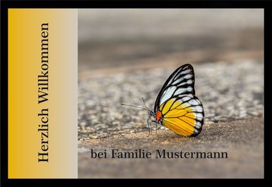 Fußmatte Schmutzfangmatte Herzlich Willkommen Familie Wunschname F686 60x40 cm