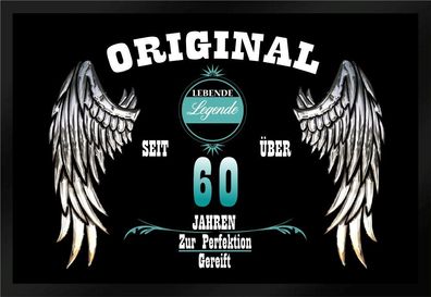 Fußmatte Schmutzfangmatte Wunschname Flügel Legende Perfektion Jahre F674 60x40