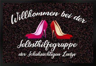 Fußmatte Schmutzfangmatte Willkommen Schuhe Lady F657 60x40 cm
